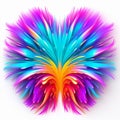 Vibrant Neon Colors: A Symmetrical Pattern Of Energy Explosions