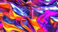 Vibrant Neon Foil Textures with Iridescent Reflections GenerativeAI