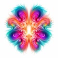 Vibrant Neon Fractal Design: Abstract Realism With Surrealistic Elements