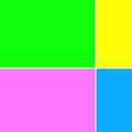 Vibrant neon green, pink, yellow and blue solid background