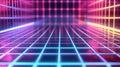 Vibrant Neon Grid Lines Background with Futuristic Ambiance Royalty Free Stock Photo