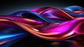 Vibrant Neon Holographic Twisted Wave in Motion Generative AI