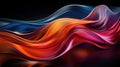 Vibrant Neon Holographic Twisted Wave in Motion Generative AI