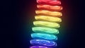 Vibrant neon light trails stack in colorful abstract motion blur background Royalty Free Stock Photo