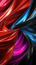 Vibrant Neon Red, Blue, and Pink Swirling Abstract Background Royalty Free Stock Photo