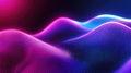 Vibrant neon waves with digital grid light effects in purple and blue tones Royalty Free Stock Photo