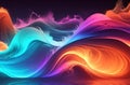 Vibrant Neon Waves: Mesmerizing Multicolored Wallpaper Artwork.