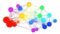 Vibrant network of interconnected nodes Royalty Free Stock Photo