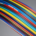 Spectrum of Colorful Communication Cables Royalty Free Stock Photo