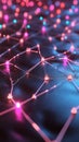 Vibrant networking scene with glowing nodes and data streams connecting colleagues globally.