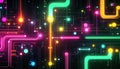 Vibrant Neural Pathways Brain Circuits Forming During Problem Solving, Highlighting Habits for Advanced Skills Enhancement and