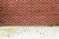 Vibrant new red brick wall Royalty Free Stock Photo