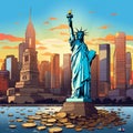 Vibrant New York City with Money-saving Theme