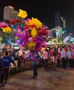 Vibrant night scene at Luna New Year, Saigon