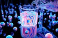 Vibrant Nighttime Ambiance, Glowing Water Glasses Collection