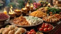 Vibrant Nowruz Celebration with Traditional Haft-Seen Table