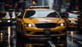 Vibrant nyc street with blurry motion of yellow cabs in downtown 16k highquality urban image