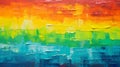 Vibrant Oil Painting Palette Knife Abstract Rainbow Art. Bright vivid colors Royalty Free Stock Photo