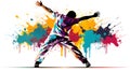 Vibrant Olympic Breakdancing Pictogram