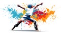 Vibrant Olympic Breakdancing Pictogram