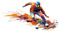 Vibrant Olympic Skateboarding Pictogram