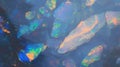 Vibrant opal texture with iridescent color play Royalty Free Stock Photo