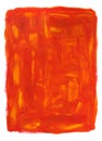 Vibrant orange abstract oil painting
