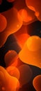 Vibrant Orange Abstract Swirls and Blobs on a Dark Background Capturing Fluid Motion and Energy in a Dynamic Design Element Royalty Free Stock Photo