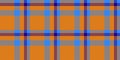 Vibrant orange, blue, and gray plaid pattern. Perfect for textile design, fashion, backgrounds, and web projects Royalty Free Stock Photo