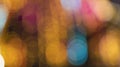 A bokeh of yellow, pink, blue lights Royalty Free Stock Photo