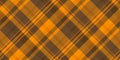Vibrant orange and brown diagonal plaid pattern. Perfect for fallthemed designs, textiles, or website backgrounds. This textured