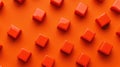 Vibrant Orange Cubes Pattern Geometric Abstract Background Shiny Square Texture Royalty Free Stock Photo
