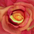 Vibrant orange fake rose top view closeup Royalty Free Stock Photo