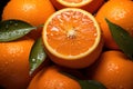 Vibrant Orange fruit photo closeup. Generate Ai