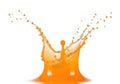 Vibrant orange juice splash frozen in motion dynamic liquid explosion abstract Royalty Free Stock Photo