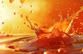 Vibrant Orange Liquid Splash