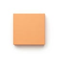 A vibrant orange square object against a plain white background Royalty Free Stock Photo