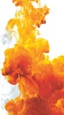Vibrant Orange Yellow Red Ink in Water Abstract Royalty Free Stock Photo