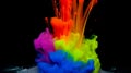 Vibrant Paint Explosion in Darkness Royalty Free Stock Photo