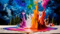 Vibrant Paint Splash: A Surreal Symbolism In Bryce 3d