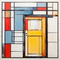 Rebirth: Modernist Door On Yellow Tile