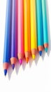 Vibrant palette Colorful pens on a clean white background Royalty Free Stock Photo