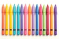 Vibrant palette Colorful pens on a clean white background Royalty Free Stock Photo