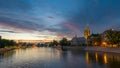 Vibrant panorama of European city, Wroclaw