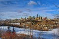 Vibrant Panoramic Edmonton Winter Skyline