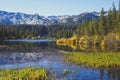 Vibrant panoramic summer view of Lake George near Twin Lakes, Mammoth Lakes, California, United States Royalty Free Stock Photo