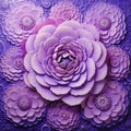 Vibrant Paper Cut Art: Illusion Of Three-dimensional Purple Flowers Royalty Free Stock Photo