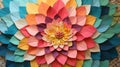 Vibrant Paper Flower Quilting: Colorful Muralist Inspired Artwork