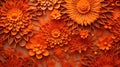 vibrant paper orange background