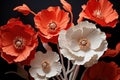 Vibrant Paper poppy art closeup. Generate Ai Royalty Free Stock Photo